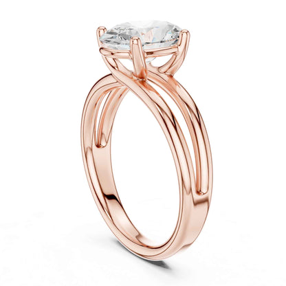 2 Carat Oval Cut Diamond Solitaire Engagement Ring