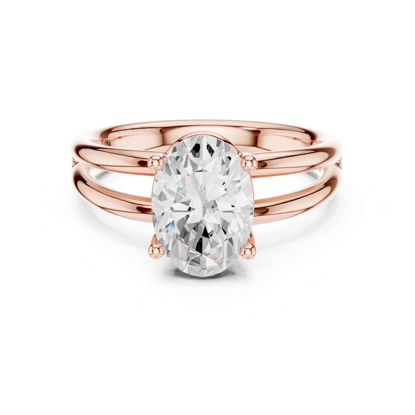 2 Carat Oval Cut Diamond Solitaire Engagement Ring