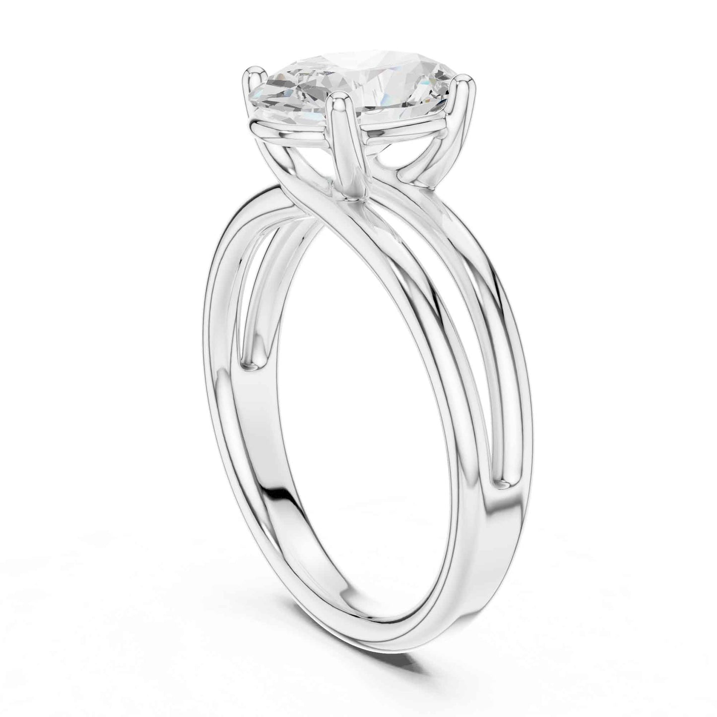 2 Carat Oval Cut Diamond Solitaire Engagement Ring