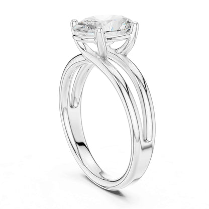2 Carat Oval Cut Diamond Solitaire Engagement Ring