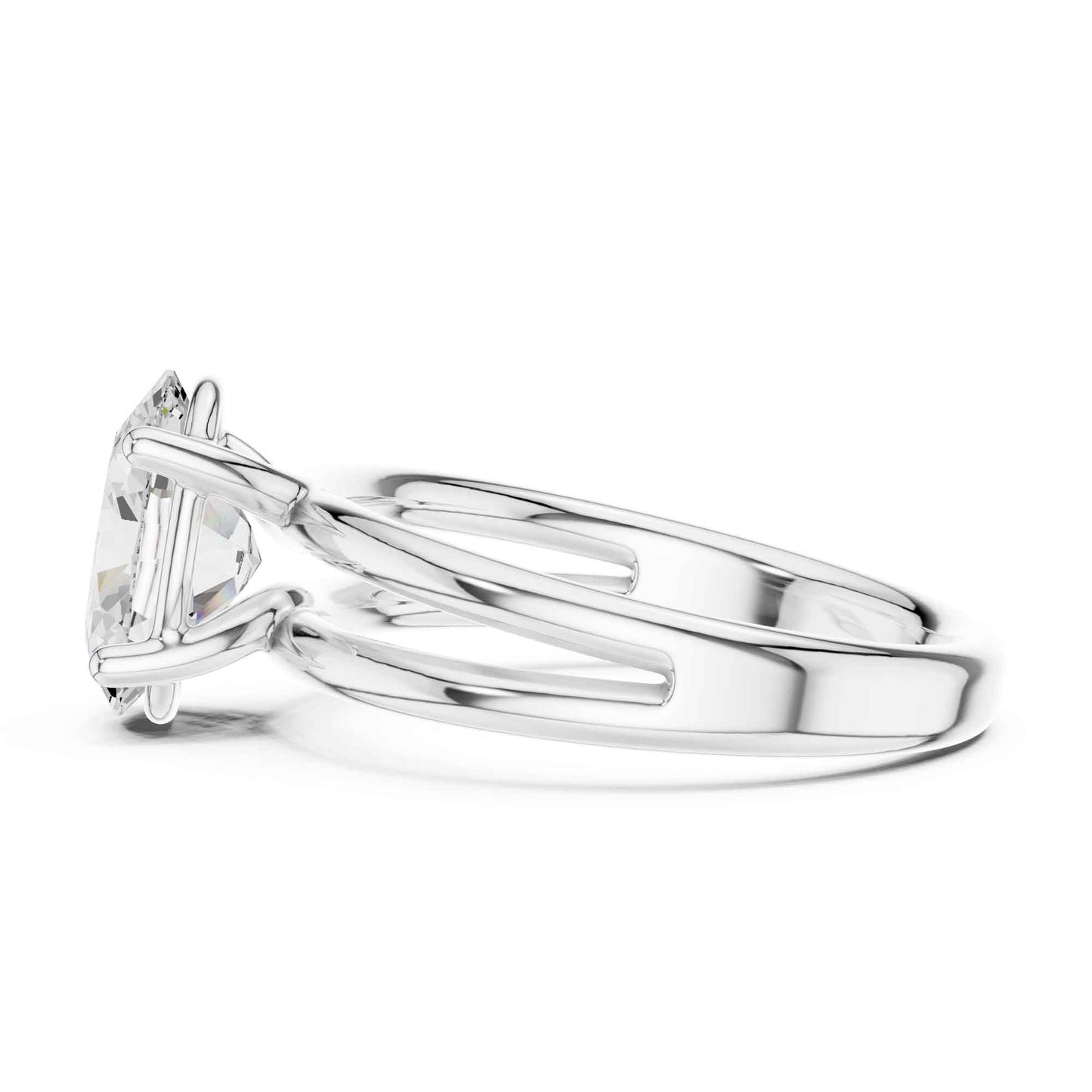 2 Carat Oval Cut Diamond Solitaire Engagement Ring
