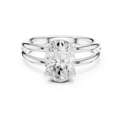 2 Carat Oval Cut Diamond Solitaire Engagement Ring