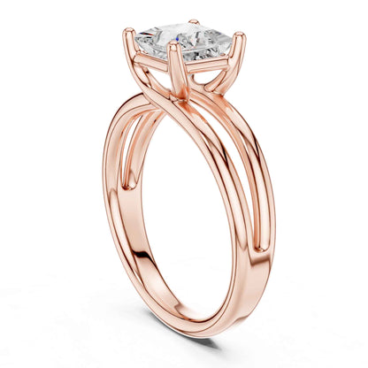 2 Carat Princess Cut Diamond Solitaire Engagement Ring