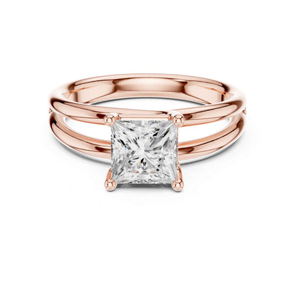 2 Carat Princess Cut Diamond Solitaire Engagement Ring