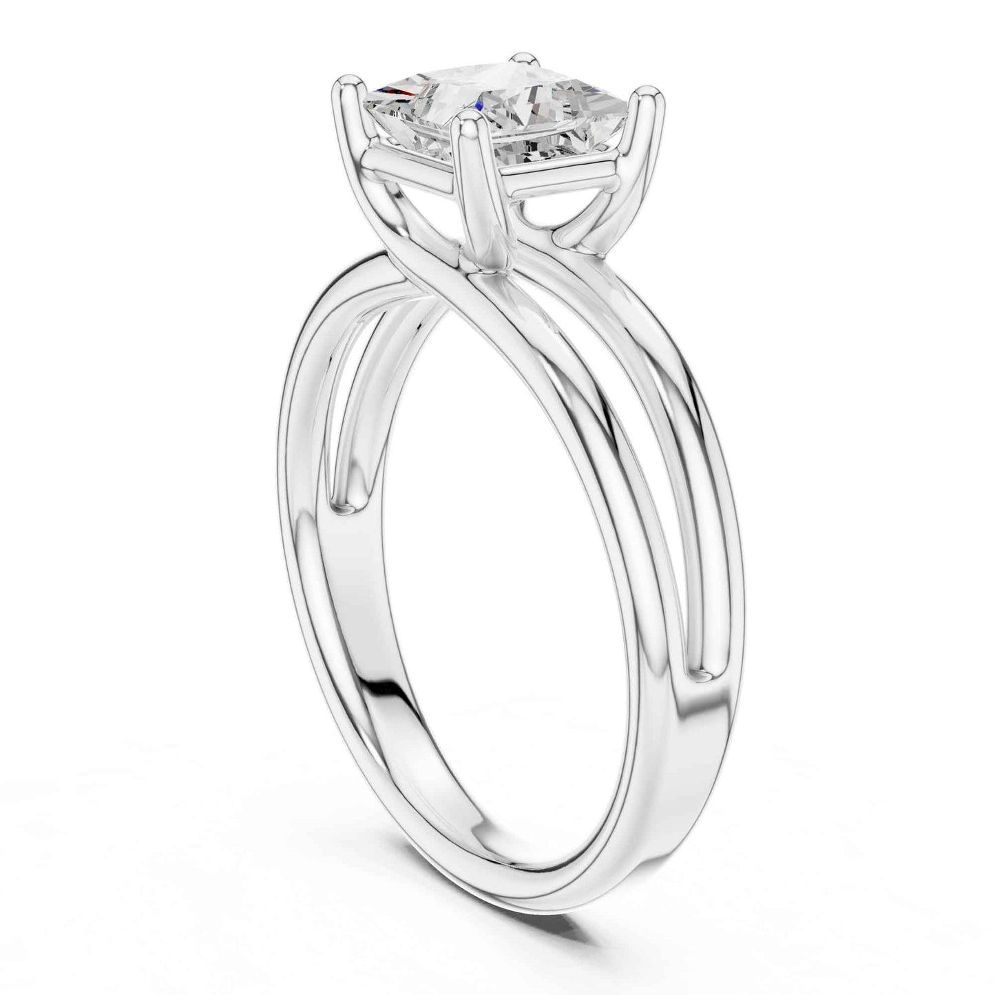 2 Carat Princess Cut Diamond Solitaire Engagement Ring