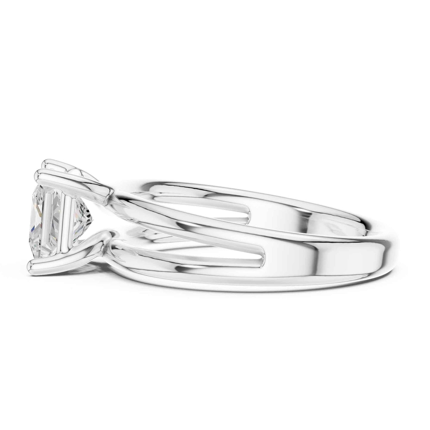 2 Carat Princess Cut Diamond Solitaire Engagement Ring