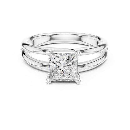 2 Carat Princess Cut Diamond Solitaire Engagement Ring