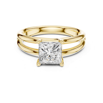 2 Carat Princess Cut Diamond Solitaire Engagement Ring