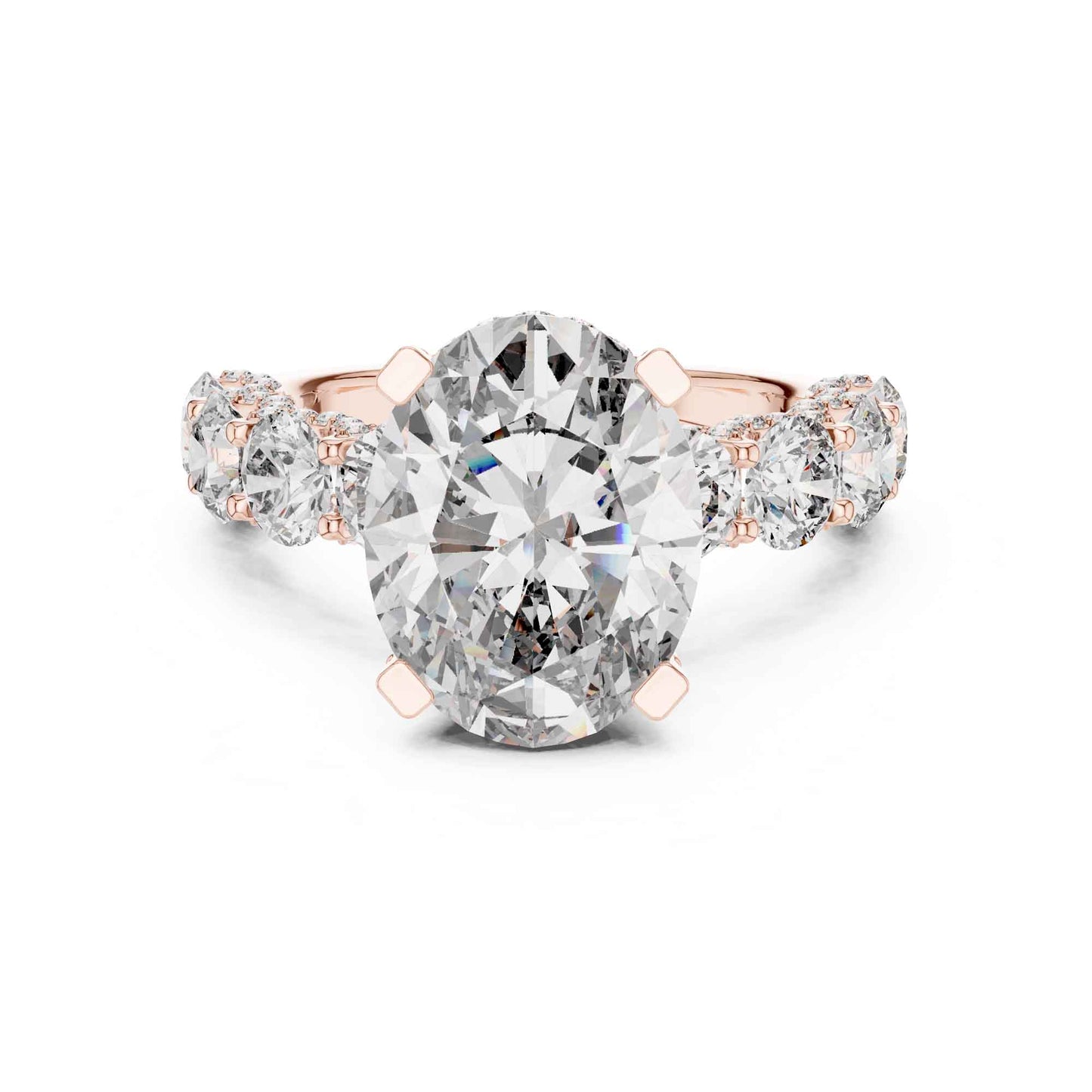 5 Carat Oval Cut Diamond Engagement Ring