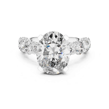 5 Carat Oval Cut Diamond Engagement Ring