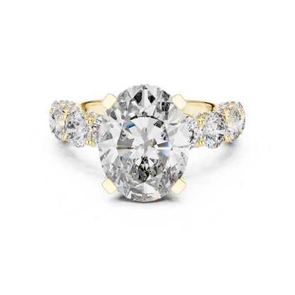 5 Carat Oval Cut Diamond Engagement Ring