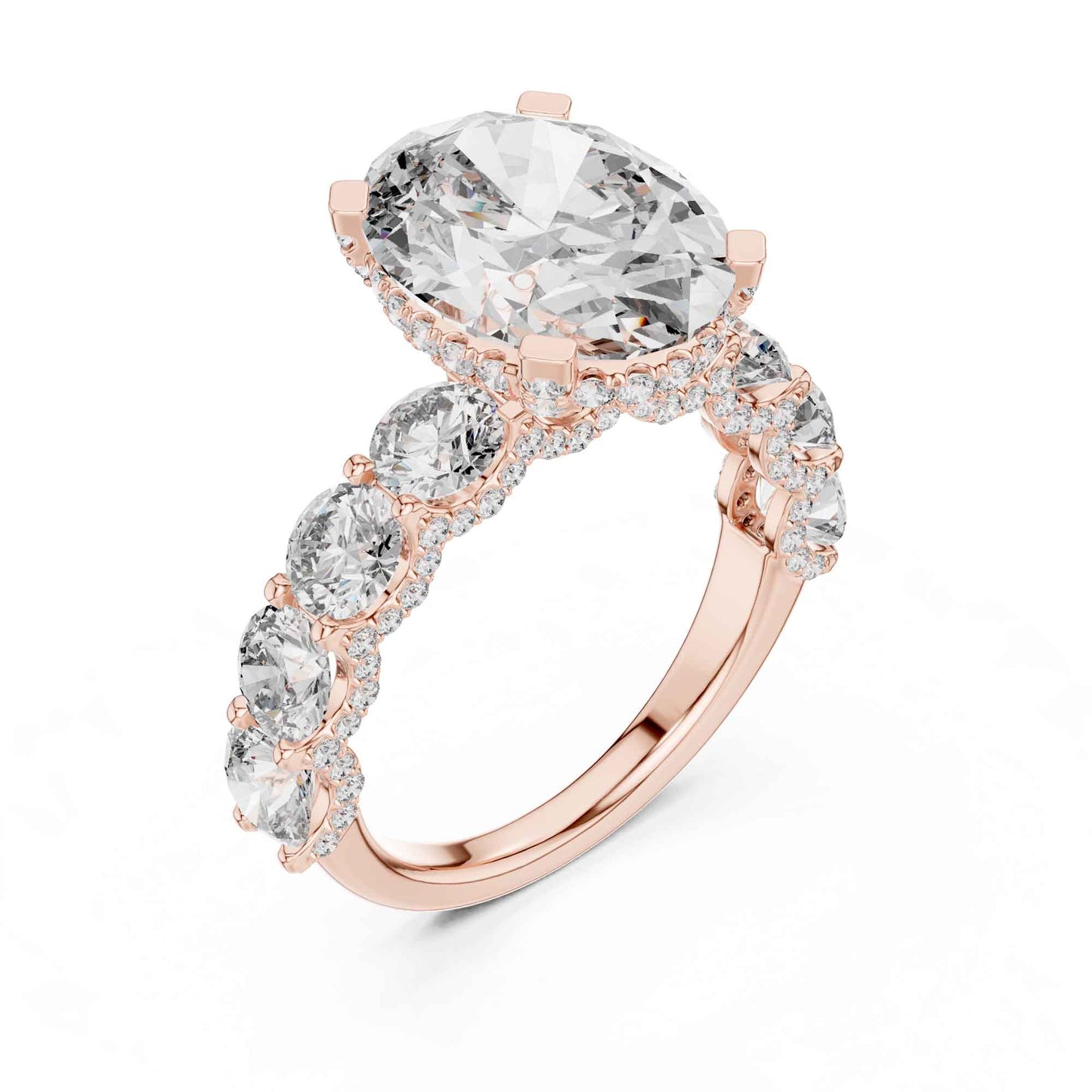 5 Carat Oval Cut Diamond Engagement Ring