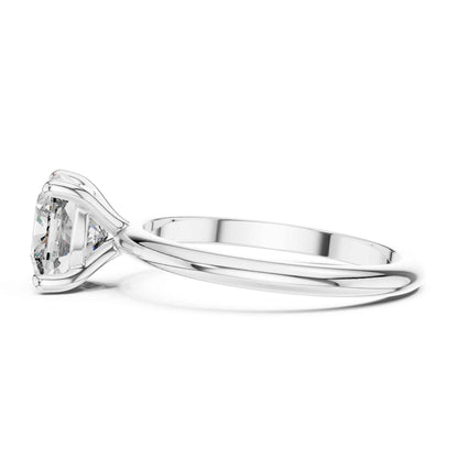 2 Carat Classic Cushion Cut Solitaire Diamond Engagement Ring