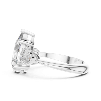 2 Carat Pear-Cut Three-Stone Diamond Engagement Ring