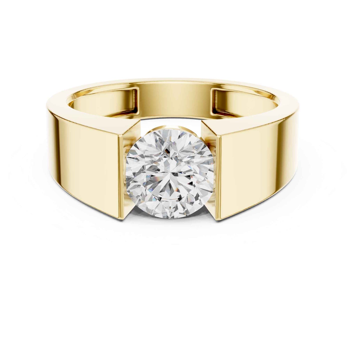 1.5 Carat Bold Round-Cut Diamond Statement Ring