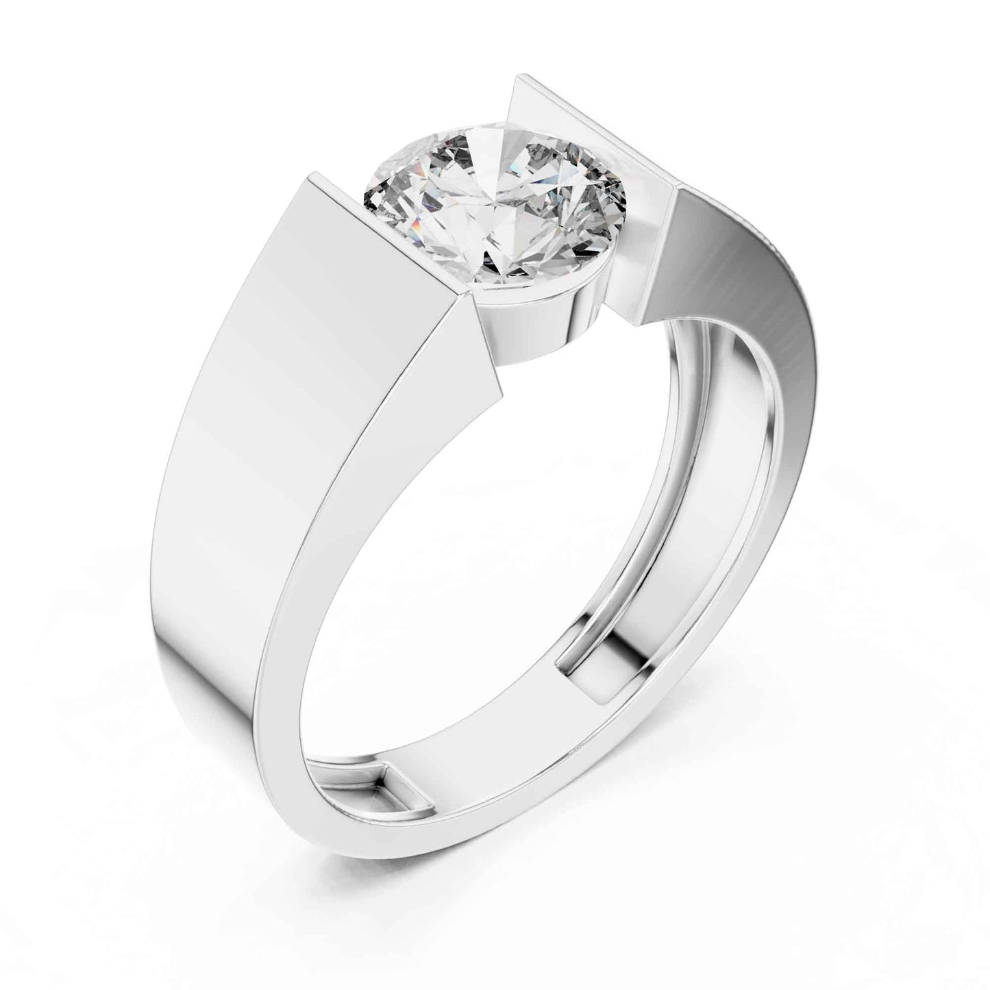 1.5 Carat Bold Round-Cut Diamond Statement Ring