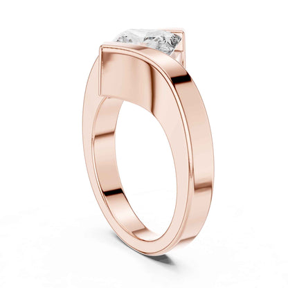2 Carat Princess Cut Diamond Wrap Solitaire Ring