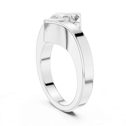 2 Carat Princess Cut Diamond Wrap Solitaire Ring