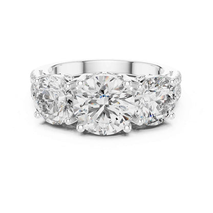 2 Carat Round Brilliant Three-Stone Diamond Ring
