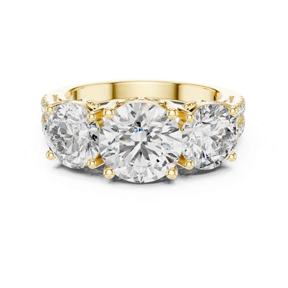 2 Carat Round Brilliant Three-Stone Diamond Ring
