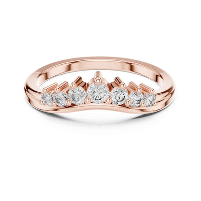 Round Diamond Half-Eternity Band Ring