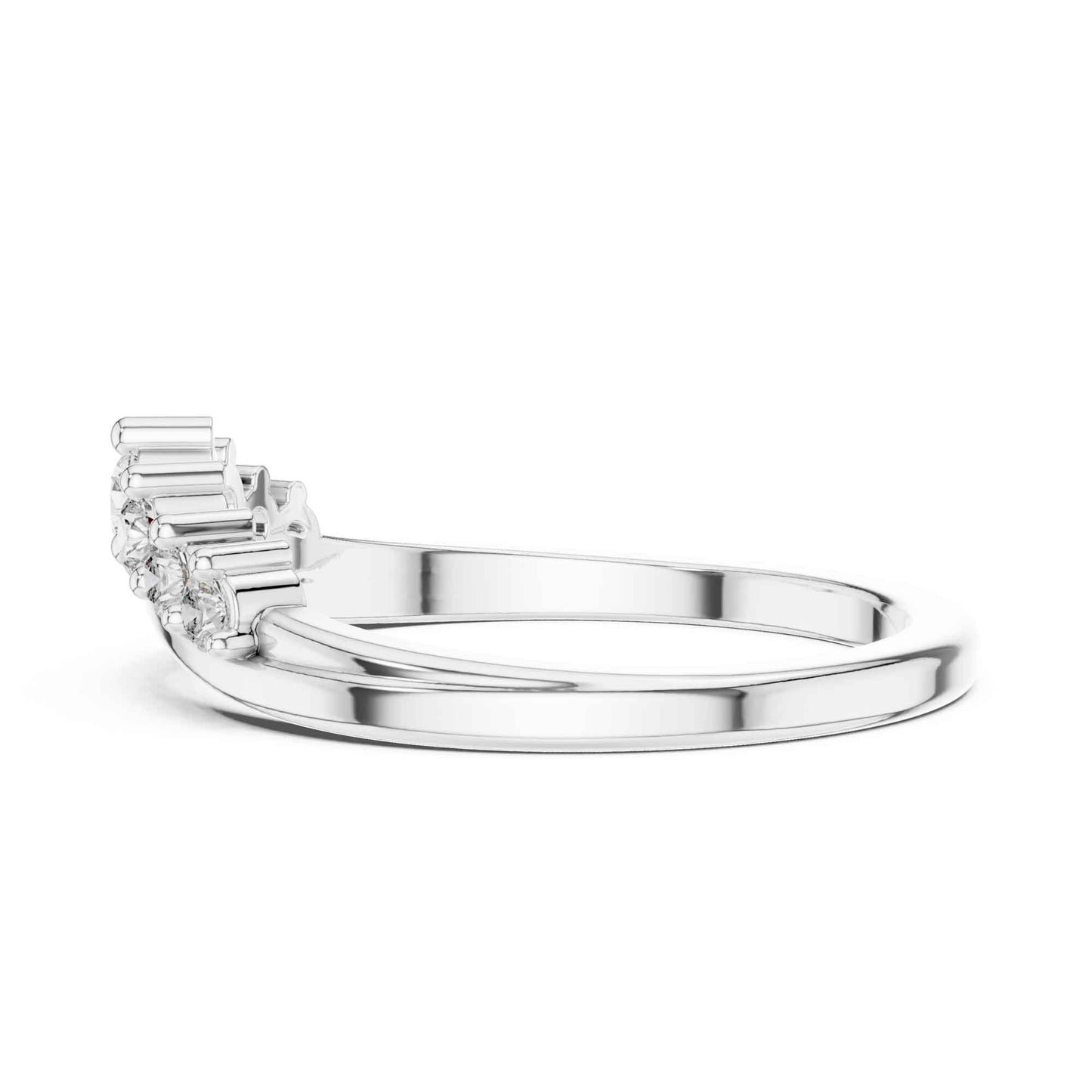 Round Diamond Half-Eternity Band Ring