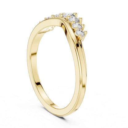 Round Diamond Half-Eternity Band Ring