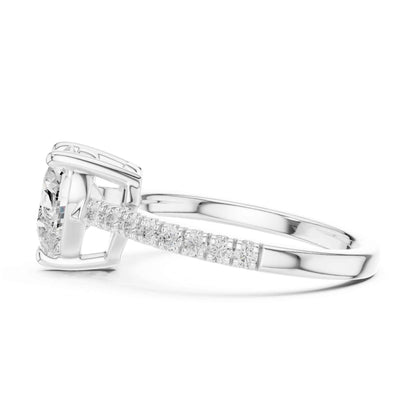 2 Carat Heart Shaped Lab Grown Diamond Pavé Engagement Ring