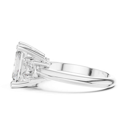 2.5 Carat Radiant Cut Diamond Three-Stone Engagement Ring