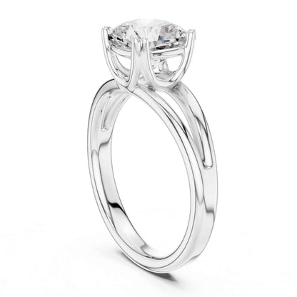 2 Carat Cushion Cut Lab Grown Diamond Split Shank Ring