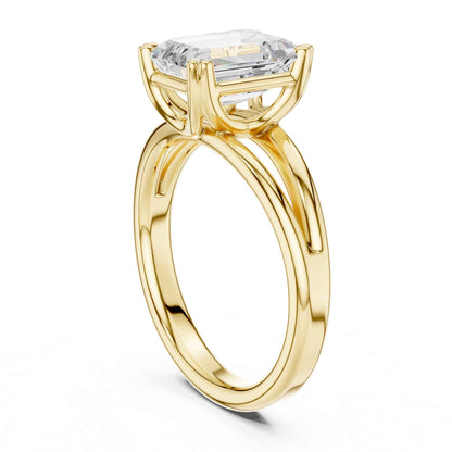 2 Carat emerald-cut diamond engagement ring