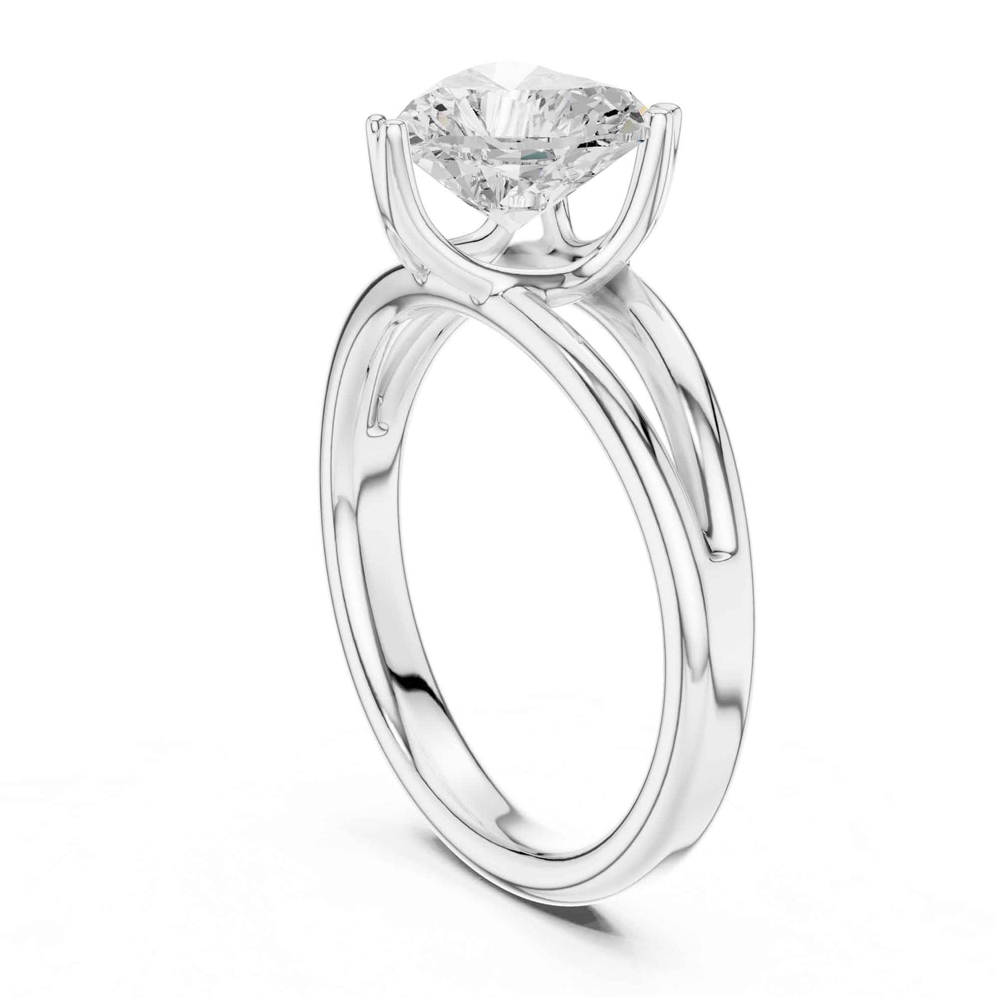 2 Carat heart-shaped diamond engagement ring