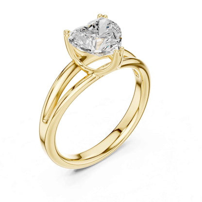 2 Carat heart-shaped diamond engagement ring