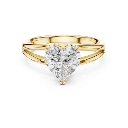 2 Carat heart-shaped diamond engagement ring