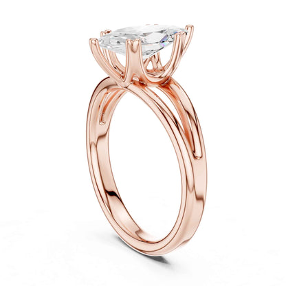 2 Carat marquise-cut diamond engagement ring