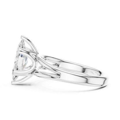 2 Carat marquise-cut diamond engagement ring