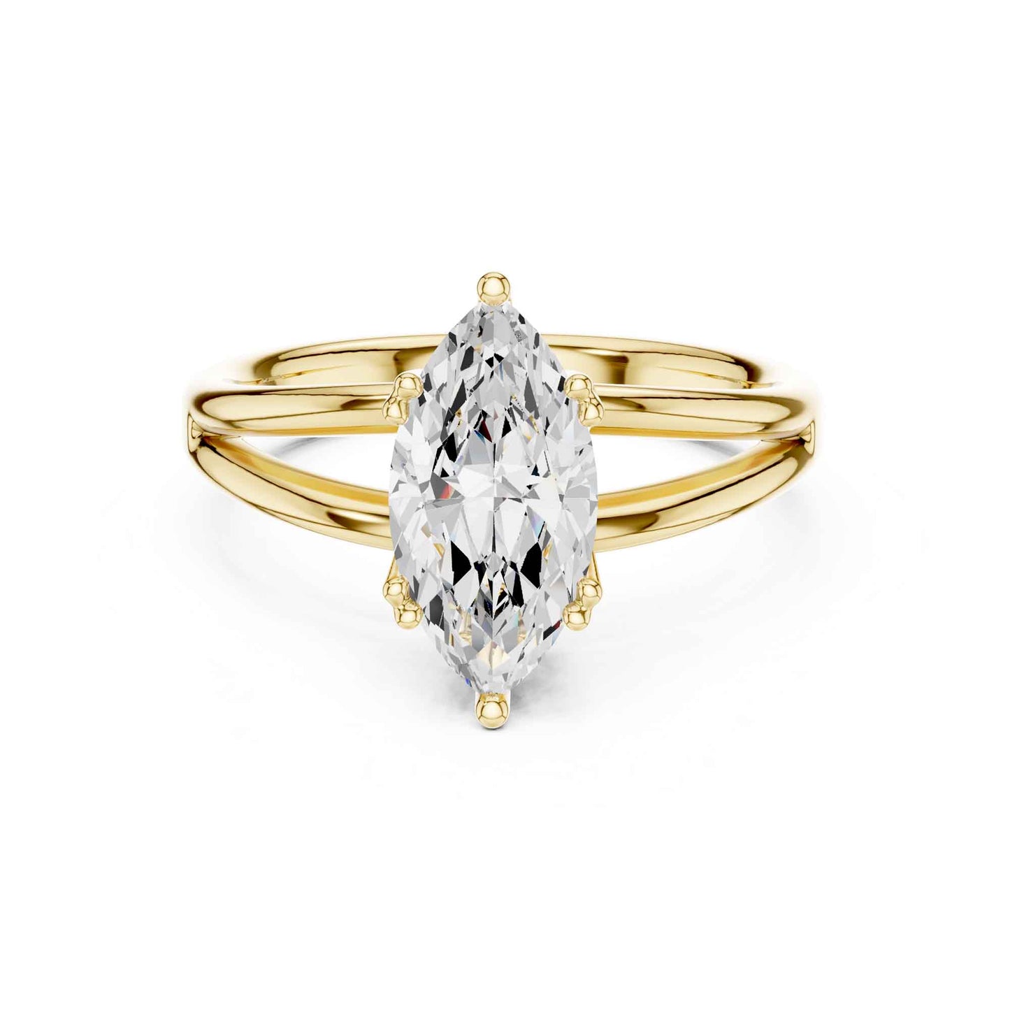 2 Carat marquise-cut diamond engagement ring