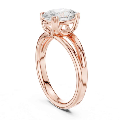 2 Carat oval-cut diamond engagement ring