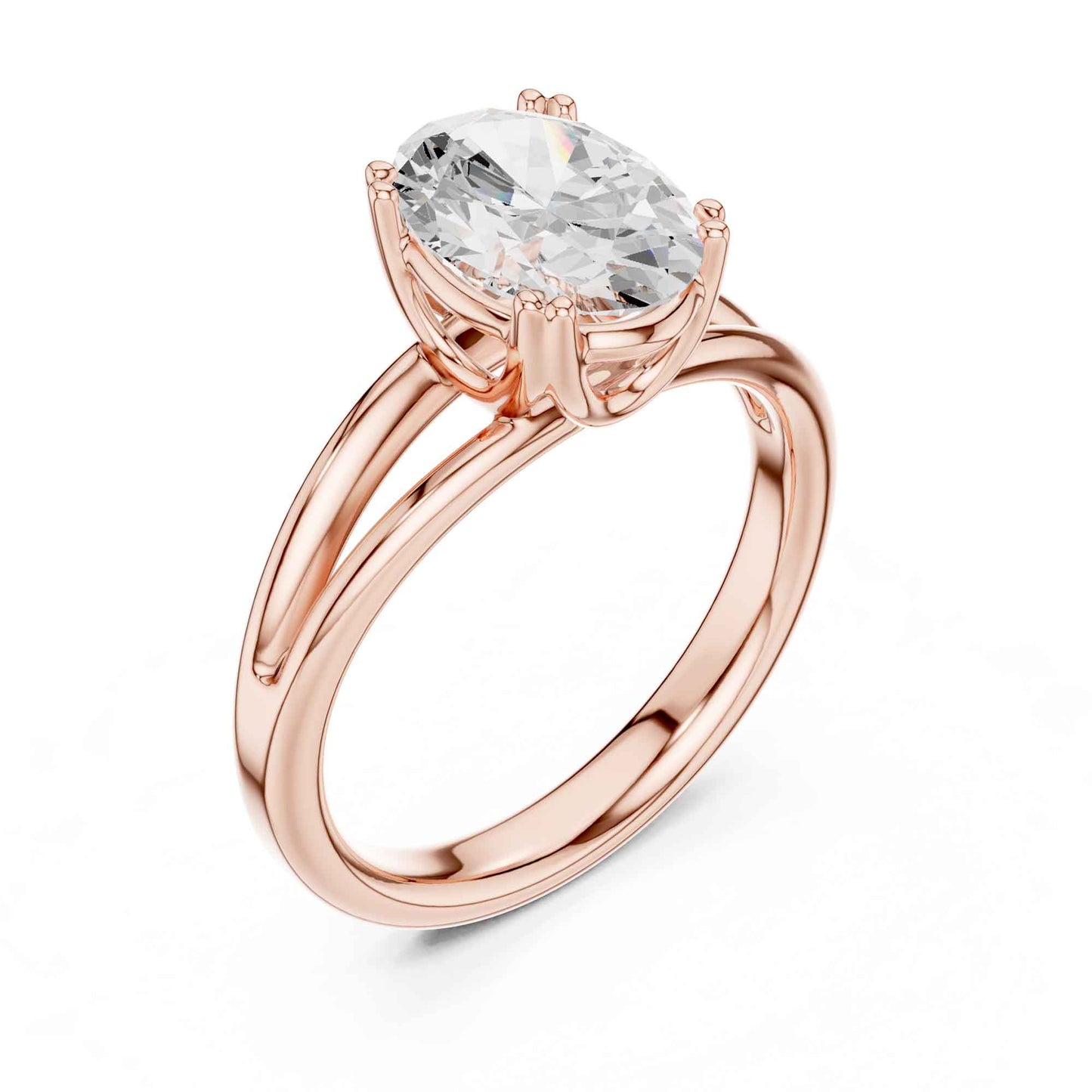 2 Carat oval-cut diamond engagement ring