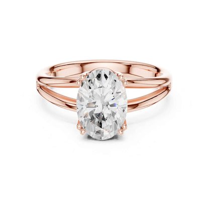 2 Carat oval-cut diamond engagement ring