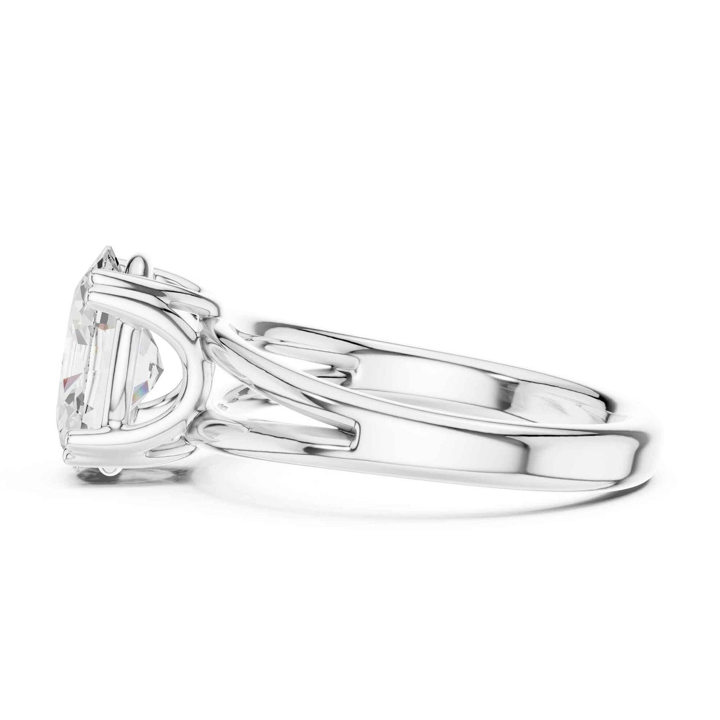 2 Carat oval-cut diamond engagement ring