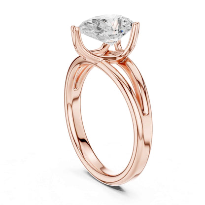 2 Carat pear-cut diamond engagement ring