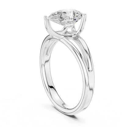 2 Carat pear-cut diamond engagement ring