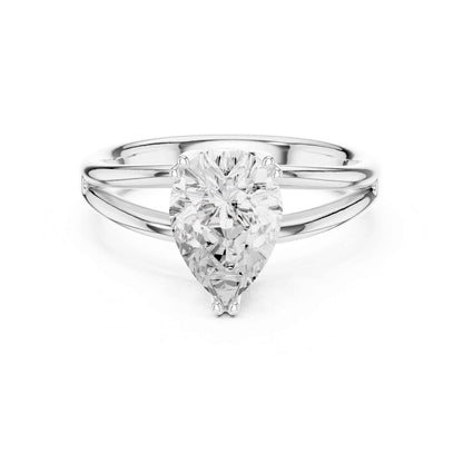 2 Carat pear-cut diamond engagement ring