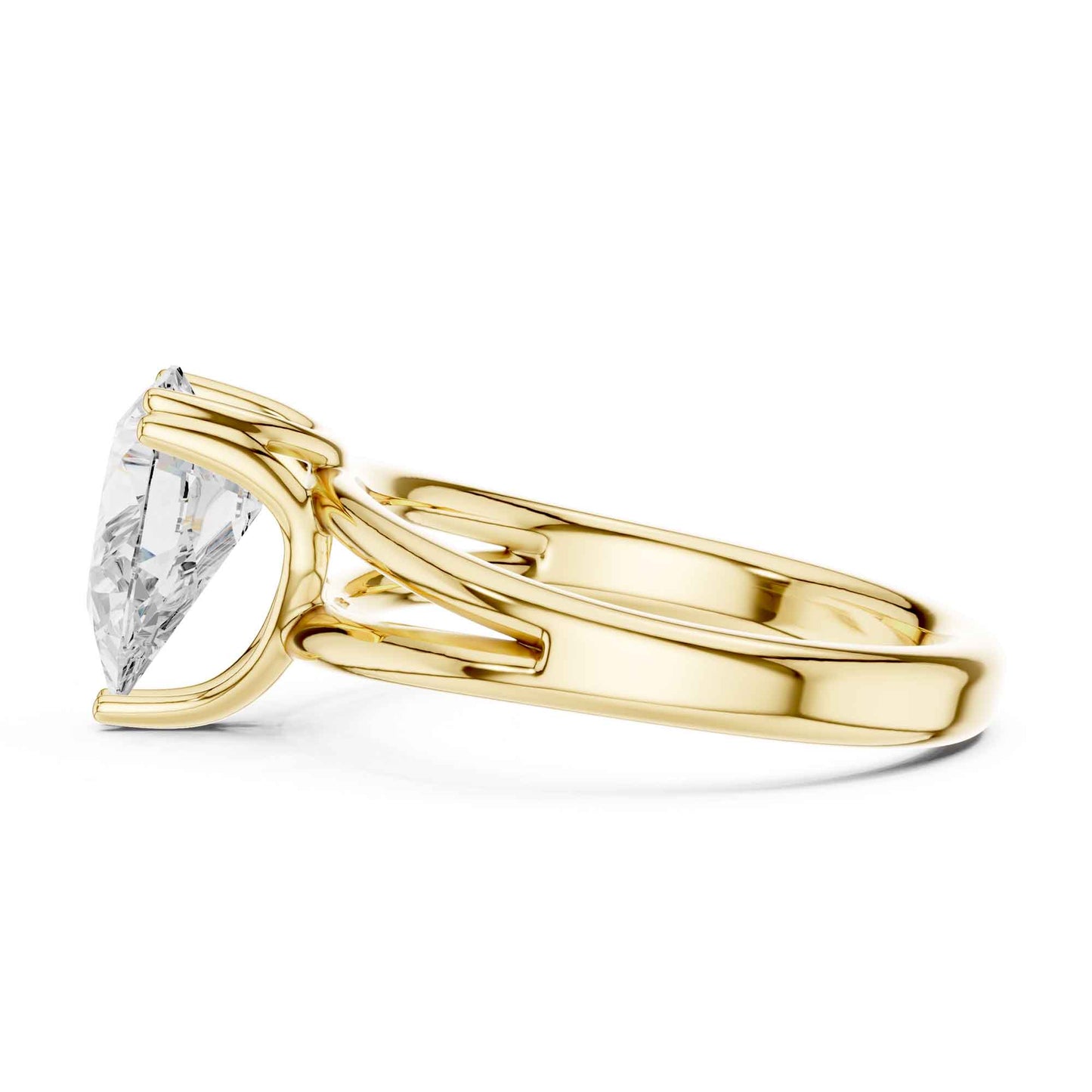 2 Carat pear-cut diamond engagement ring