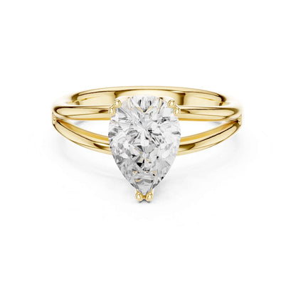 2 Carat pear-cut diamond engagement ring
