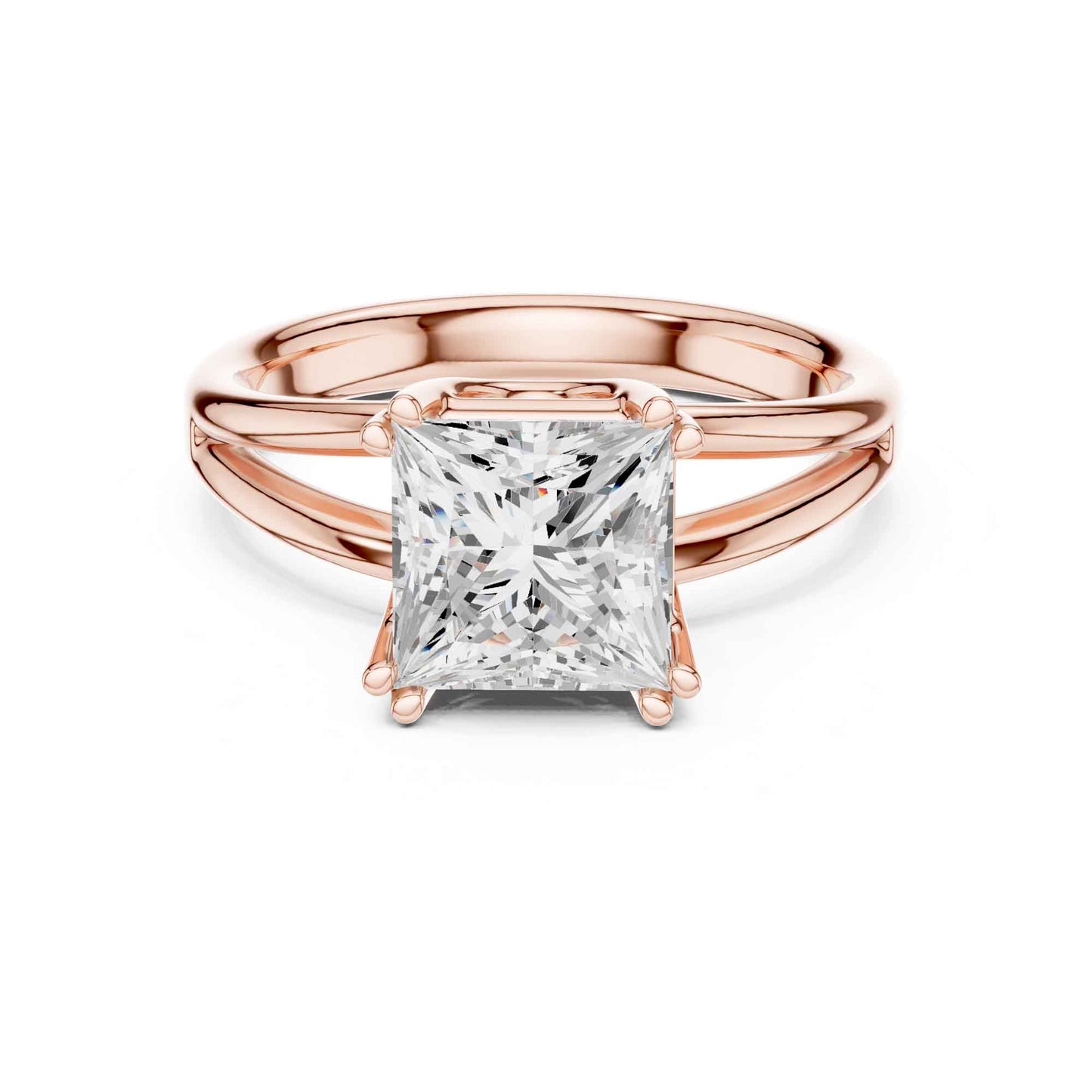 2 Carat princess cut diamond engagement ring