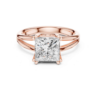 2 Carat princess cut diamond engagement ring