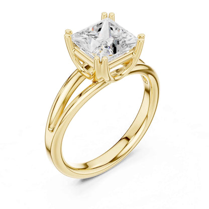 2 Carat princess cut diamond engagement ring