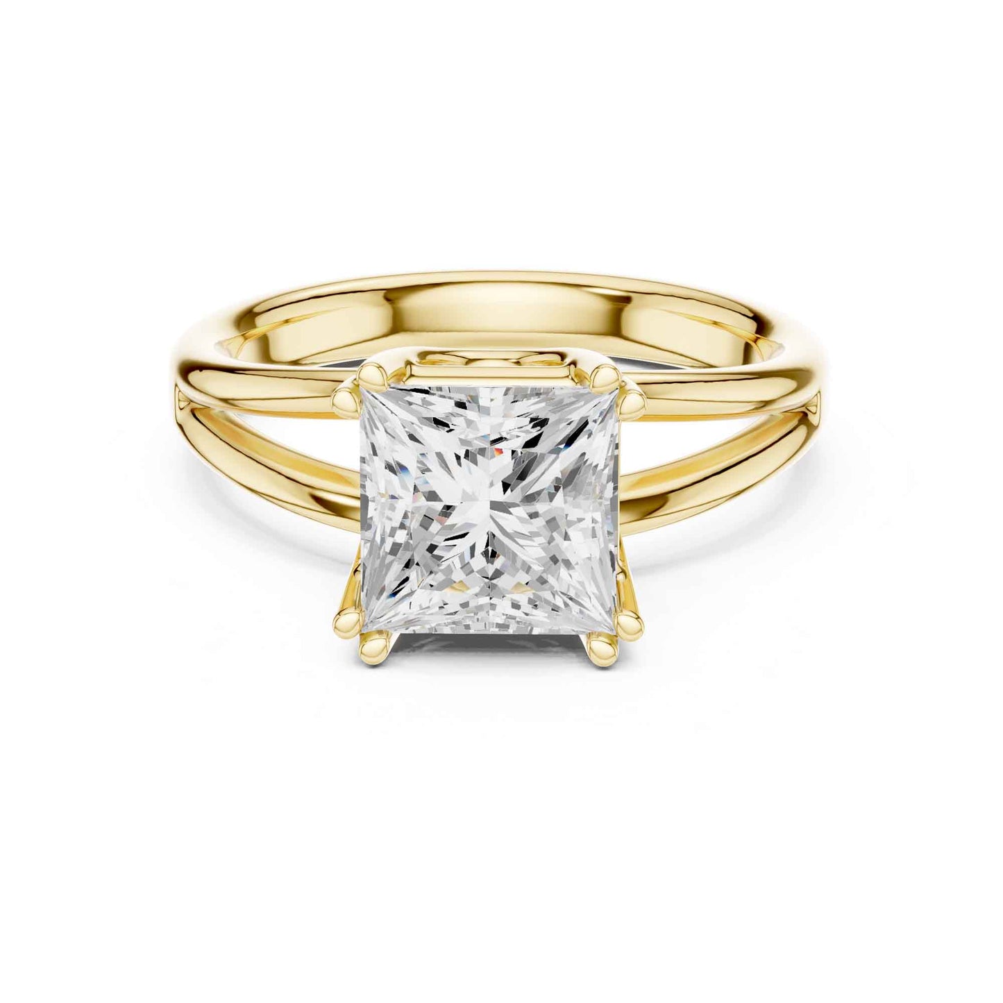 2 Carat princess cut diamond engagement ring